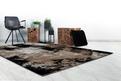 Beige Black Carpet - ADORE RUGS and FLOORING