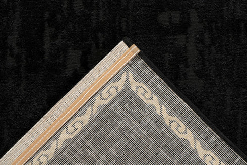 Marmaris 404 Black Rug with Gold Border - ADORE RUGS and FLOORING