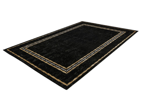 Black Gold Rug with Border - ADORE RUGS and FLOORING