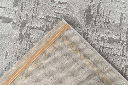 Marmaris 404 Grey rug with Gold Border - ADORE RUGS and FLOORING