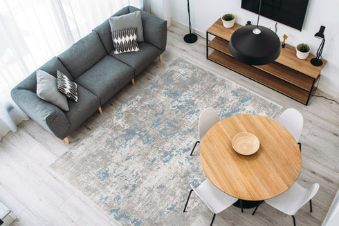 Grey Blue Rug - ADORE RUGS and FLOORING