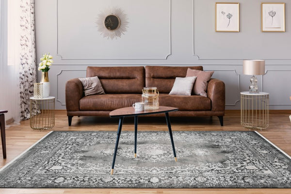 Pierre Cardin - Orsay 701 High Quality Silver Rug with Centre Medallion, second photo