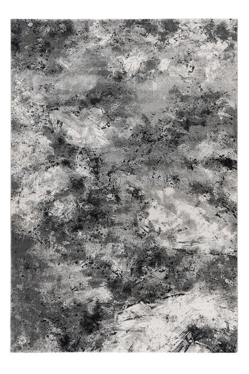 Pierre Cardin - Pablo 704 Silver Black Modern Abstract Rug - ADORE RUGS and FLOORING