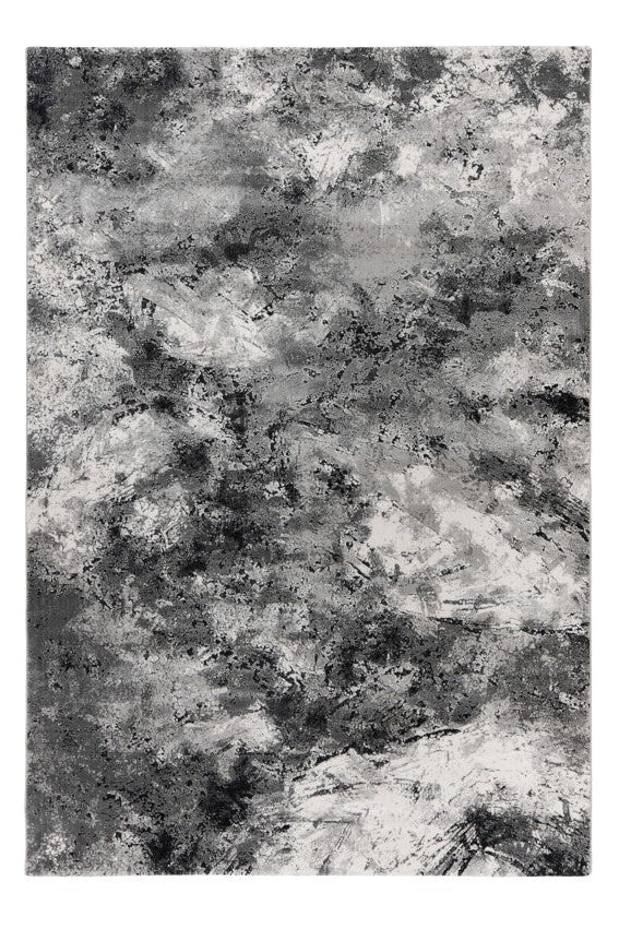 Pierre Cardin - Pablo 704 Silver Black Modern Abstract Rug - ADORE RUGS and FLOORING