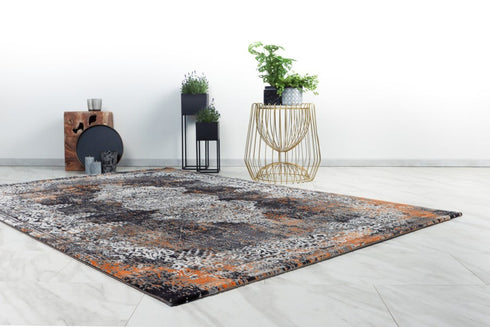 Pierre Cardin - Pablo 709 Terra Black Transitional Rug - ADORE RUGS and FLOORING