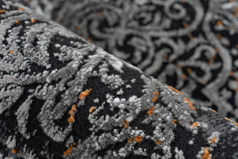 Pierre Cardin - Pablo 709 Terra Black Transitional Rug - ADORE RUGS and FLOORING