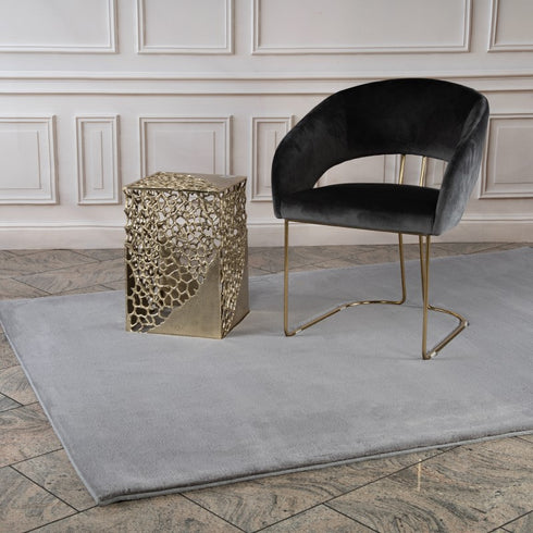 Grey Faux Fur Rug - ADORE RUGS and FLOORING