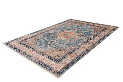 Prime 601 Blue Transitional Rug with Distressed Look - ADORE RUGS and FLOORING