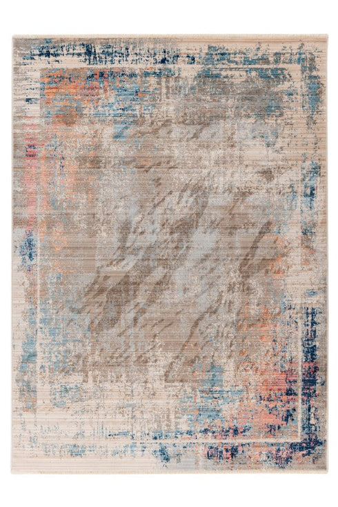 Prime 601 Taupe Multi Colour Abstract Rug with Distressed Look - ADORE RUGS and FLOORING