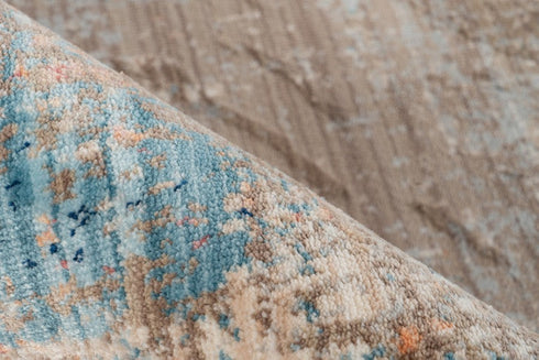 Prime 601 Taupe Multi Colour Abstract Rug with Distressed Look - ADORE RUGS and FLOORING