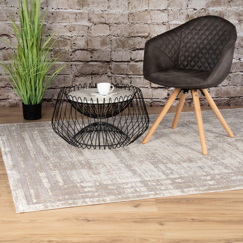 Pierre Cardin - Paris 502 Taupe Rug Faded With Borders - ADORE RUGS and FLOORING