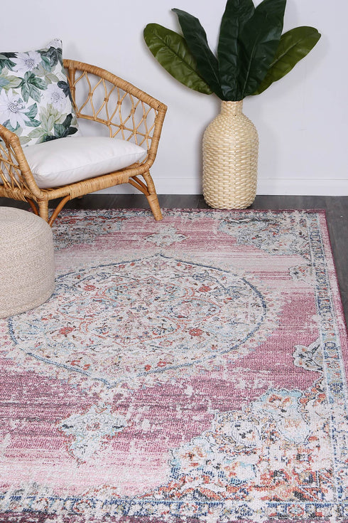 Sydney 6 Medalion Transitional Blush Rug - ADORE RUGS and FLOORING