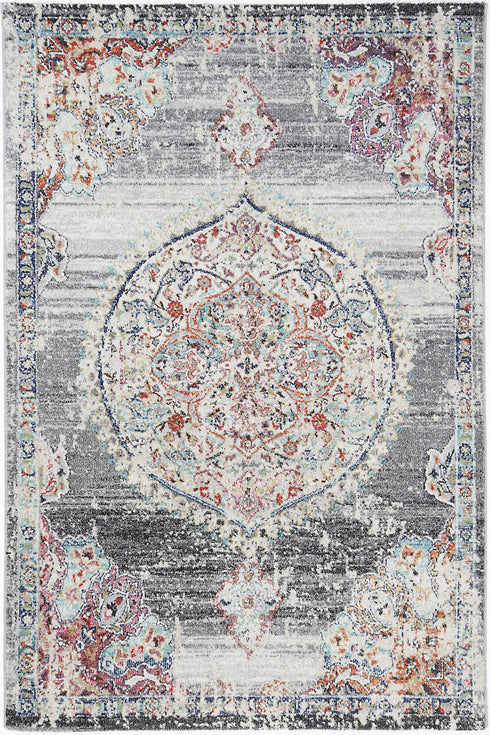 Sydney 6 Medalion Transitional Grey Rug - ADORE RUGS and FLOORING