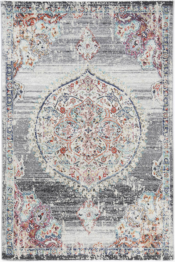 Sydney 6 Medalion Transitional Grey Rug - ADORE RUGS and FLOORING
