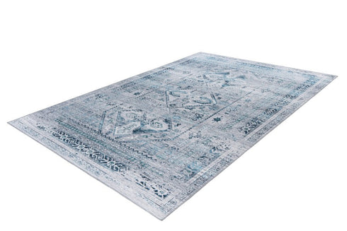 Soho 402 Silver Aqua Blue Transitional Rug - ADORE RUGS and FLOORING
