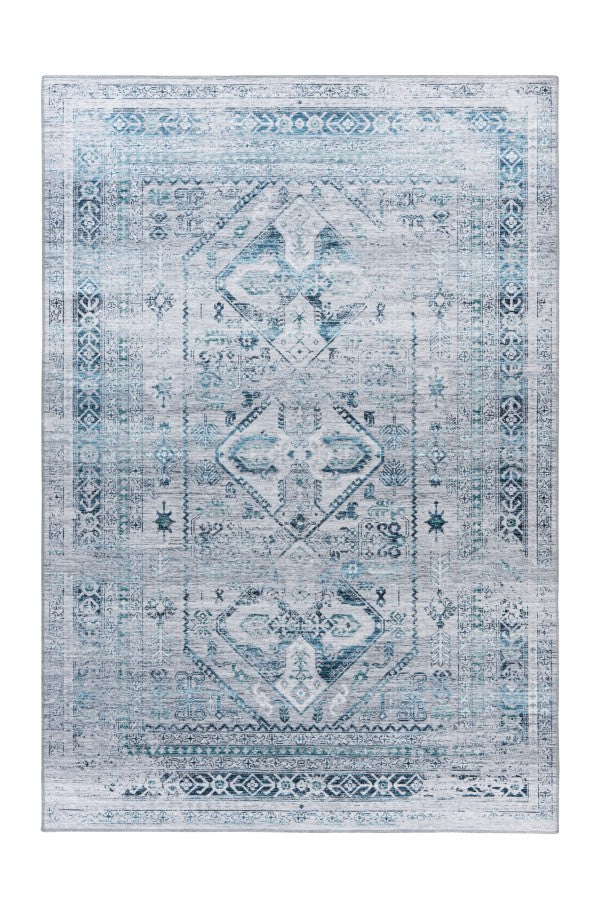 Soho 402 Silver Aqua Blue Transitional Rug - ADORE RUGS and FLOORING