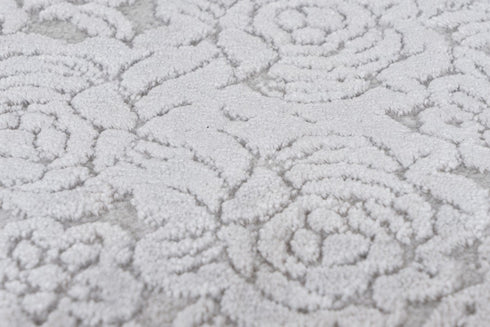 Pierre Cardin - Vendome 700 Luxury Acrylic Silver Rug with Centre Medallion - ADORE RUGS and FLOORING