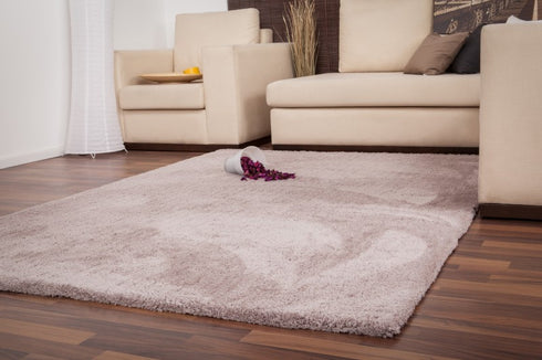 Velvet 500 Shaggy Plain Beige Rug with Soft touch - ADORE RUGS and FLOORING