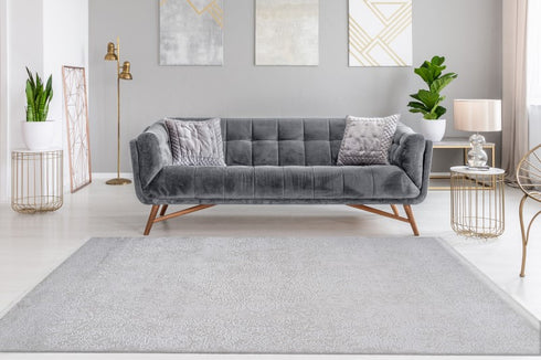 Pierre Cardin - Vendome 702 Luxury Acrylic Silver Rug with Centre Medallion - ADORE RUGS and FLOORING