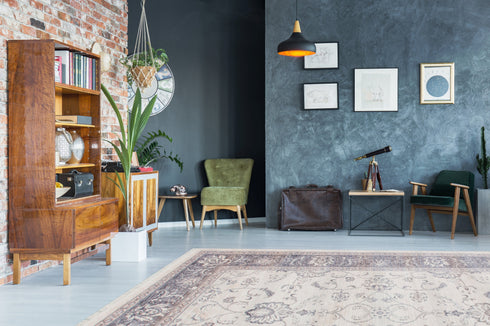 Vintage 700 Faded Ivory Floral Rug with Border - ADORE RUGS and FLOORING