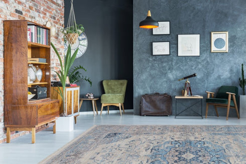 Blue Medallion Vintage Rug - ADORE RUGS and FLOORING