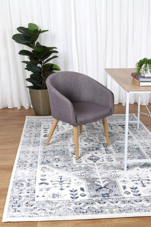 Desire Cream Blue Traditional Rug - ADORE RUGS and FLOORING