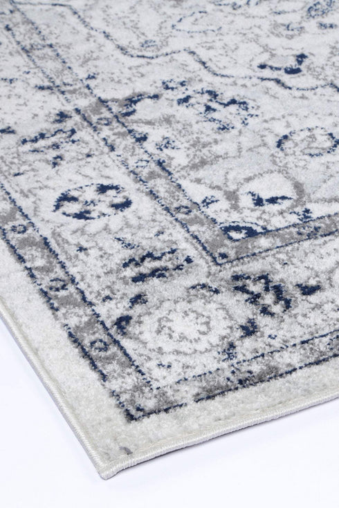 Desire Cream Navy Floral Rug - ADORE RUGS and FLOORING