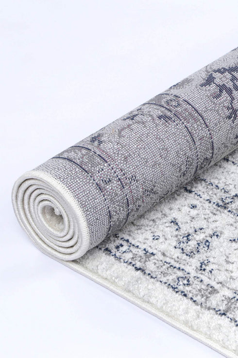 Desire Cream Navy Floral Rug - ADORE RUGS and FLOORING