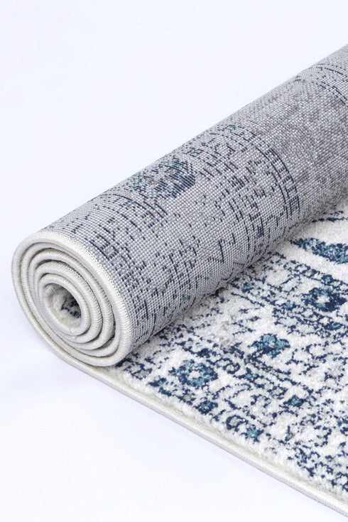 Desire Navy Cream Ancient Rug - ADORE RUGS and FLOORING