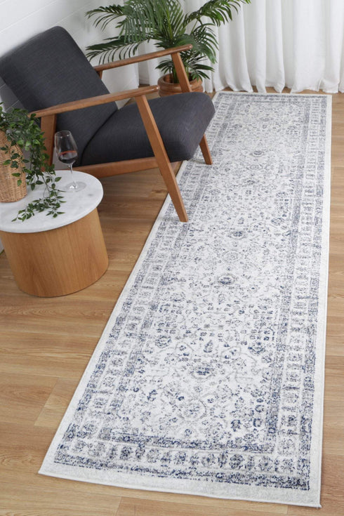 Desire Navy Cream Traditional Rug - ADORE RUGS and FLOORING