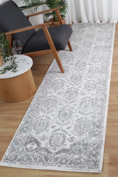 Desire White Grey Traditional Rug - ADORE RUGS and FLOORING