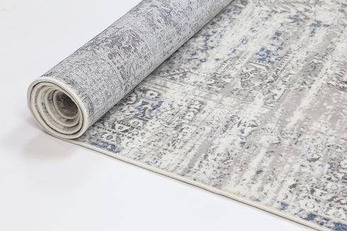 London Medalion Grey Blue Rug - ADORE RUGS and FLOORING