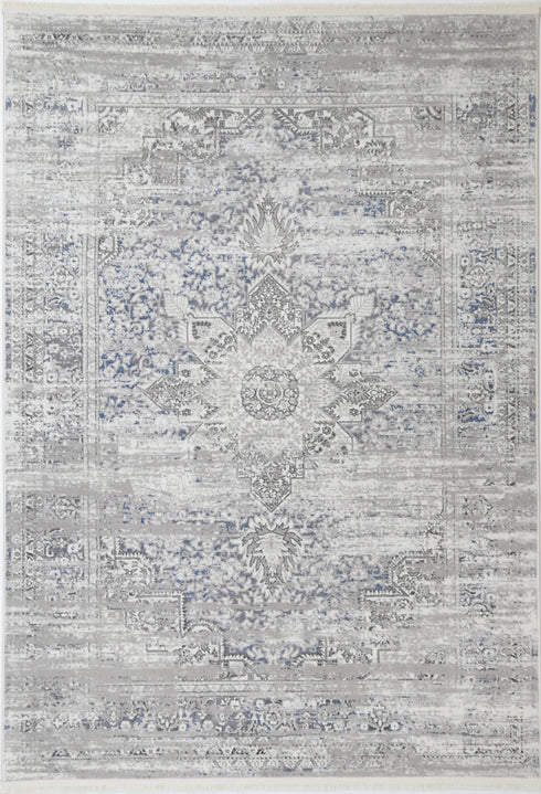 London Medalion Grey Blue Rug - ADORE RUGS and FLOORING