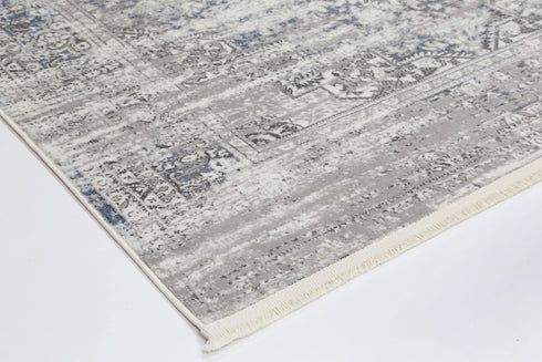 London Medalion Grey Blue Rug - ADORE RUGS and FLOORING