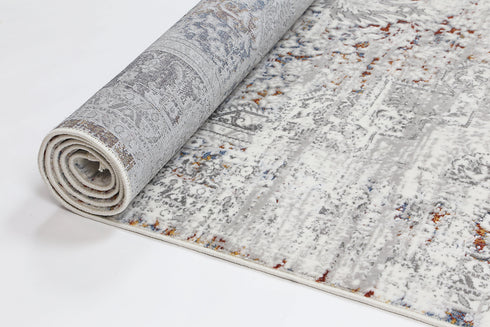 London Medalion Grey Multi Rug - ADORE RUGS and FLOORING
