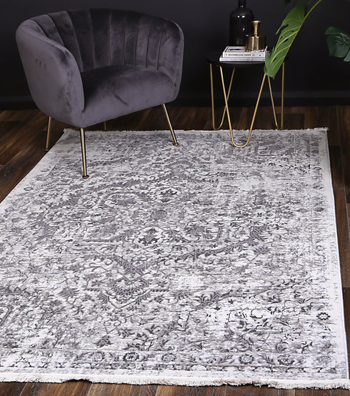 London Vintage Grey Rug - ADORE RUGS and FLOORING