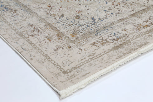 London Vintage Medalion Beige Multi Rug - ADORE RUGS and FLOORING