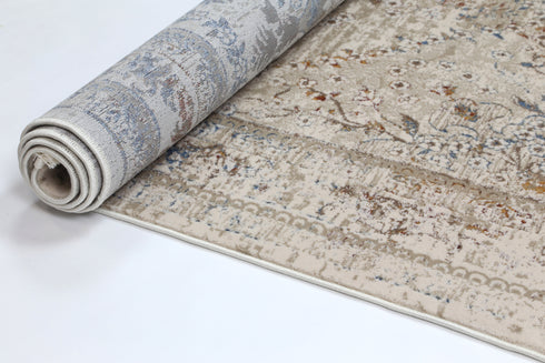 London Vintage Medalion Beige Multi Rug - ADORE RUGS and FLOORING