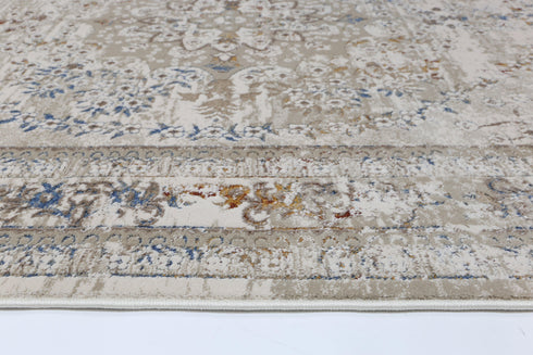 London Vintage Medalion Beige Multi Rug - ADORE RUGS and FLOORING