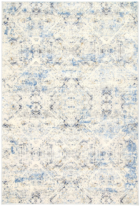 Rose Navy Blue Ikat Rug - ADORE RUGS and FLOORING