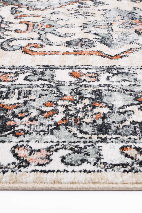 Statement Traditional Beige Black Rug - ADORE RUGS and FLOORING