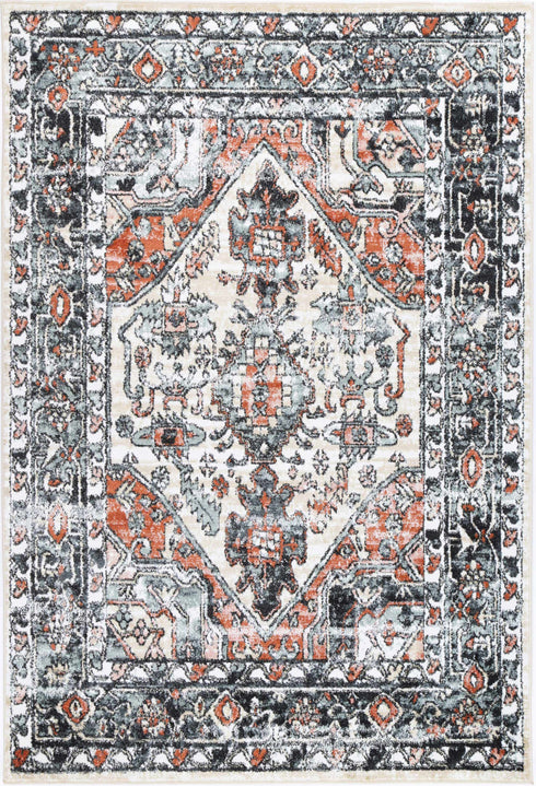 Statement Traditional Beige Black Rug - ADORE RUGS and FLOORING