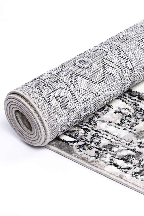 Statement Traditional Black Grey Rug - ADORE RUGS and FLOORING