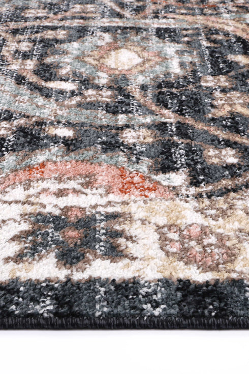 Statement Traditional Charcoal Cream Rug - ADORE RUGS and FLOORING