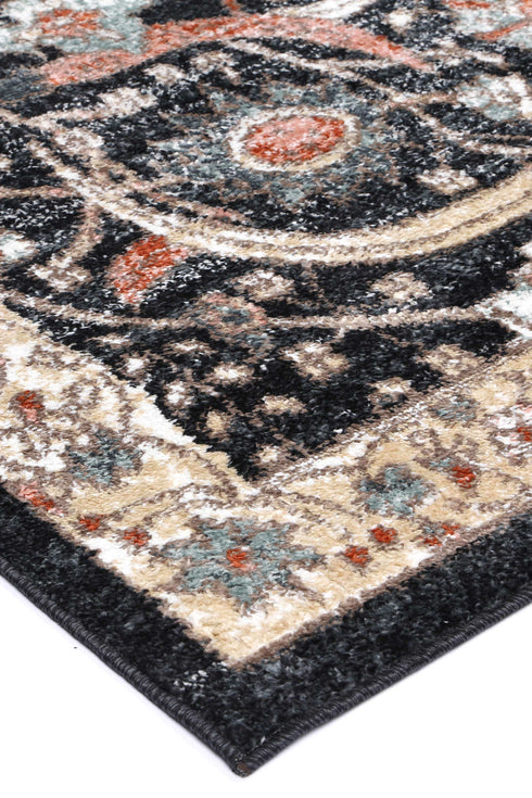 Statement Traditional Charcoal Cream Rug - ADORE RUGS and FLOORING