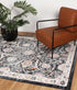 Statement Traditional Charcoal Cream Rug - ADORE RUGS and FLOORING