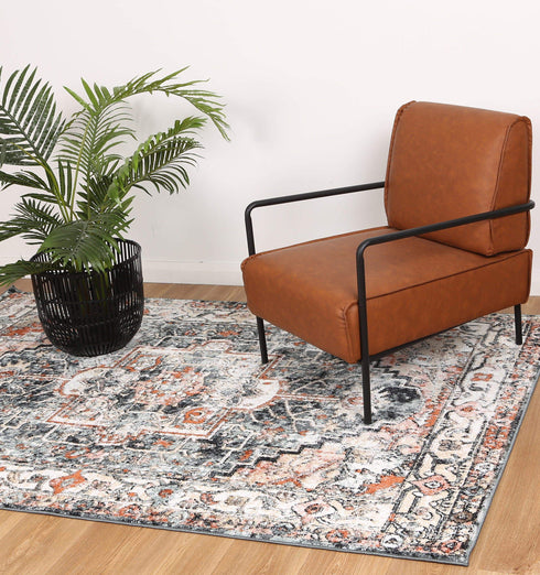 Statement Traditional Charcoal Rug - ADORE RUGS and FLOORING