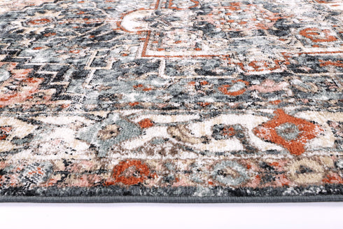 Statement Traditional Charcoal Rug - ADORE RUGS and FLOORING
