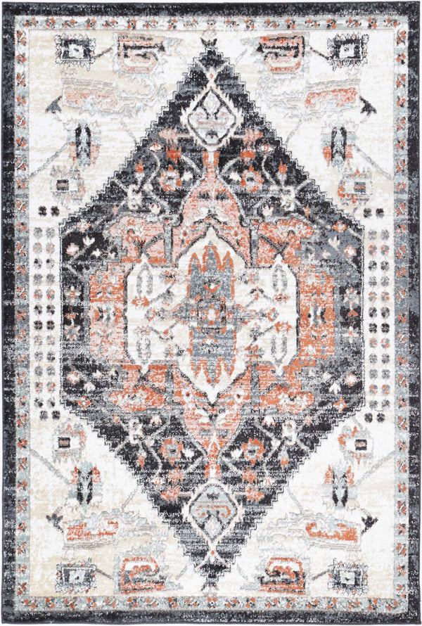 Statement Traditional Cream Black Rug - ADORE RUGS and FLOORING