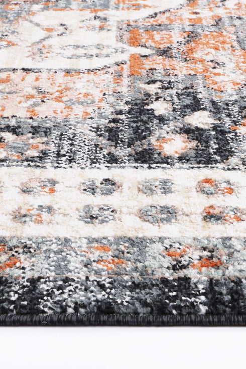 Statement Traditional Cream Black Rug - ADORE RUGS and FLOORING